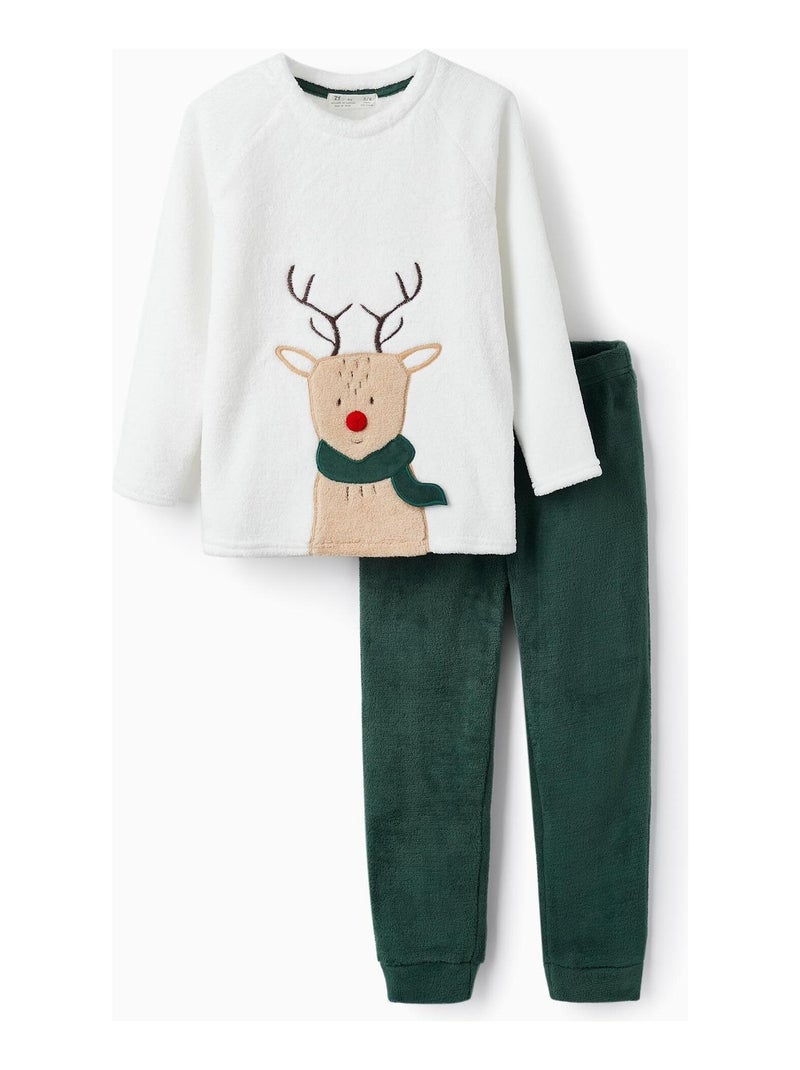 Pyjama pour Garçon 'Rudolph'   NOËL Blanc - Kiabi