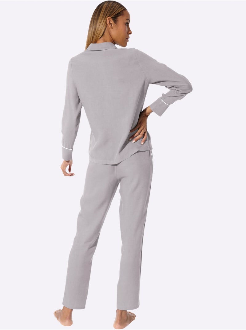 Pyjama Qualité Tissée - Taille Standard - Witt Noir Ecru Gris - Kiabi