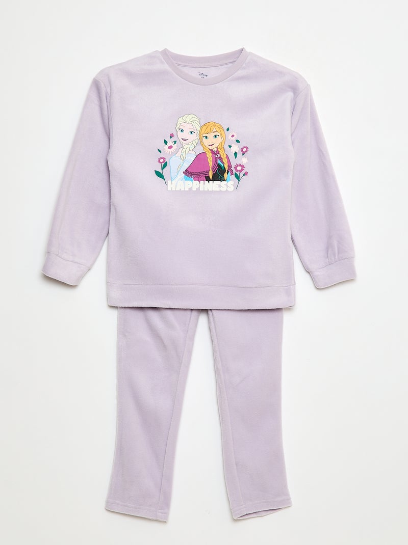 Pyjama 'Reine des neiges' 'Disney' en polaire - 2 pièces Violet - Kiabi
