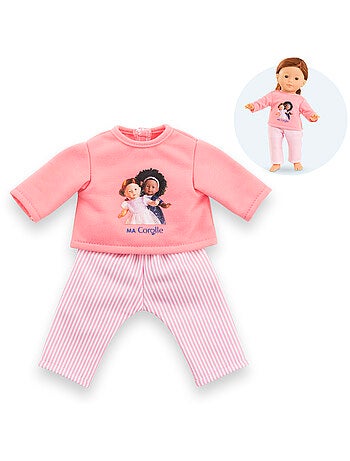 Pyjama Rose 2 pièces pour poupée ma Corolle