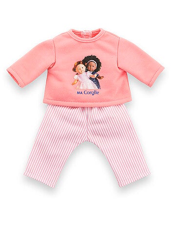 Pyjama Rose 2 pièces pour poupée ma Corolle