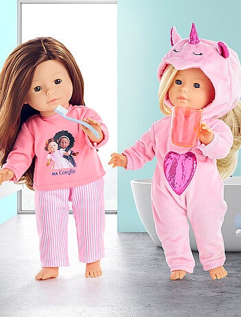 Pyjama Rose 2 pièces pour poupée ma Corolle