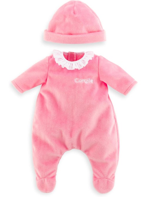 Pyjama rose et bonnet pour poupon 30 cm - Kiabi