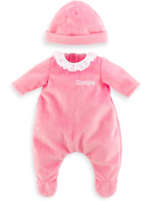 Pyjama rose et bonnet pour poupon 36 cm - Kiabi
