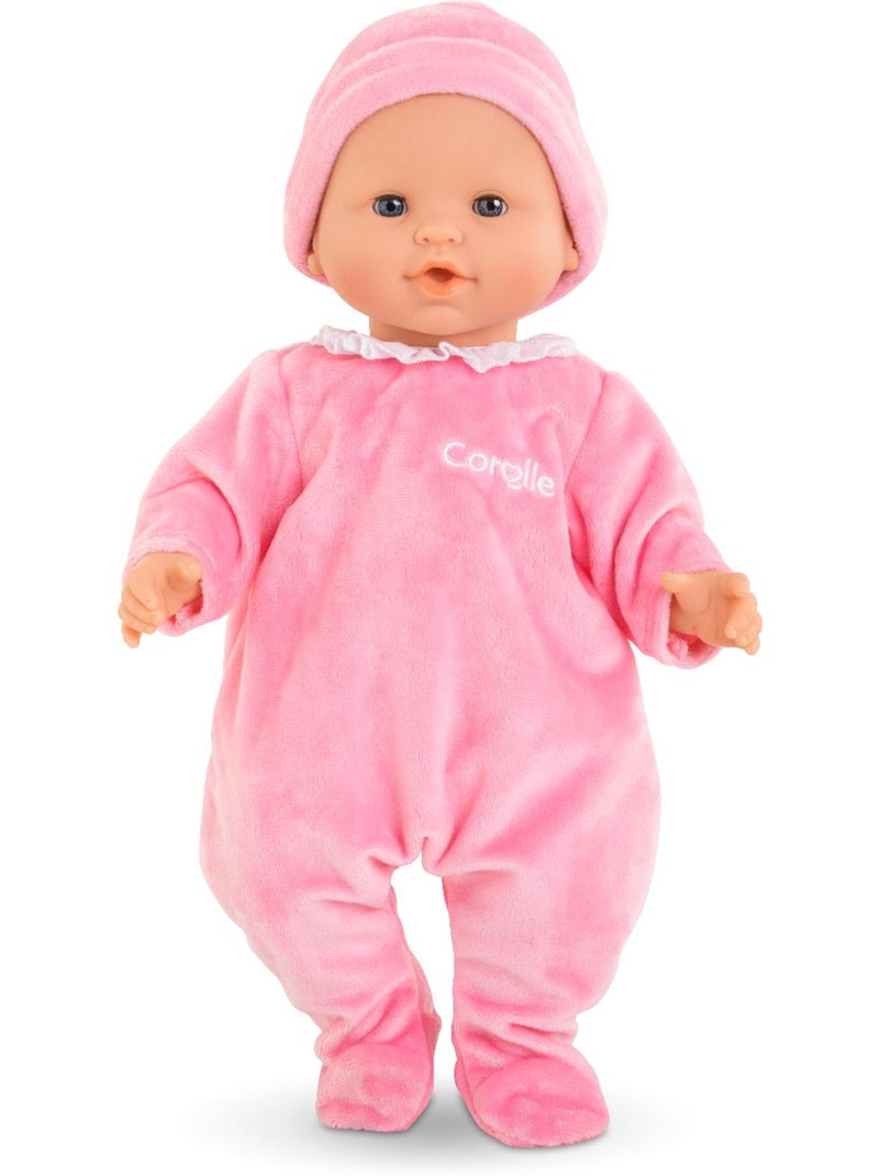 Pyjama rose et bonnet pour poupon 36 cm Blanc - Kiabi