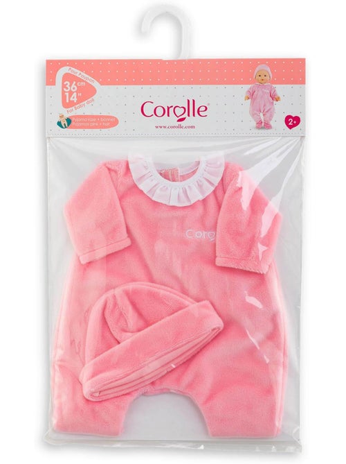 Pyjama rose et bonnet pour poupon 36 cm - Kiabi