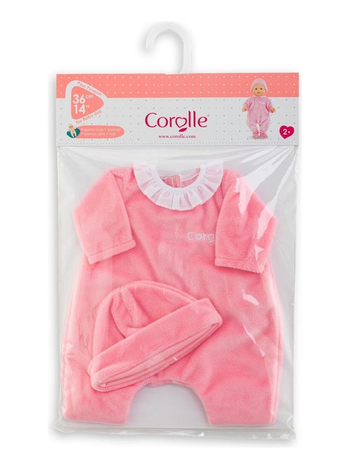 Pyjama rose et bonnet pour poupon 36 cm - Kiabi