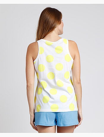 Pyjama sans manches à pois pour femme Disney
