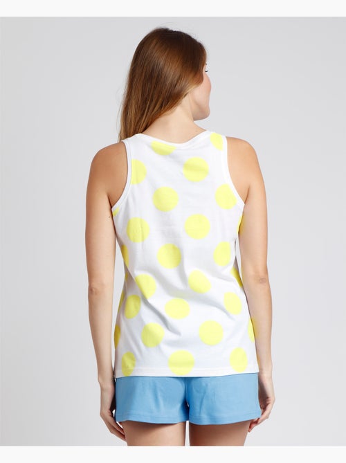 Pyjama sans manches à pois pour femme Disney - Kiabi Pyjama sans manches à pois pour femme Disney - Kiabi