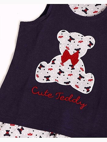 Pyjama sans manches ADMAS, adorable peluche pour fille