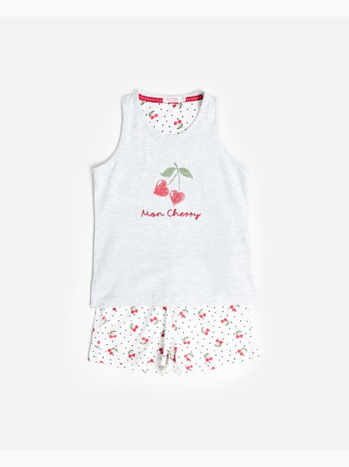 Pyjama sans manches ADMAS Cerises pour fille - Kiabi