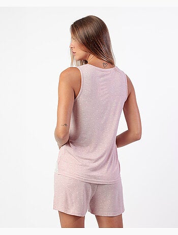 Pyjama sans manches ADMAS CLASSIC Hearts pour femme
