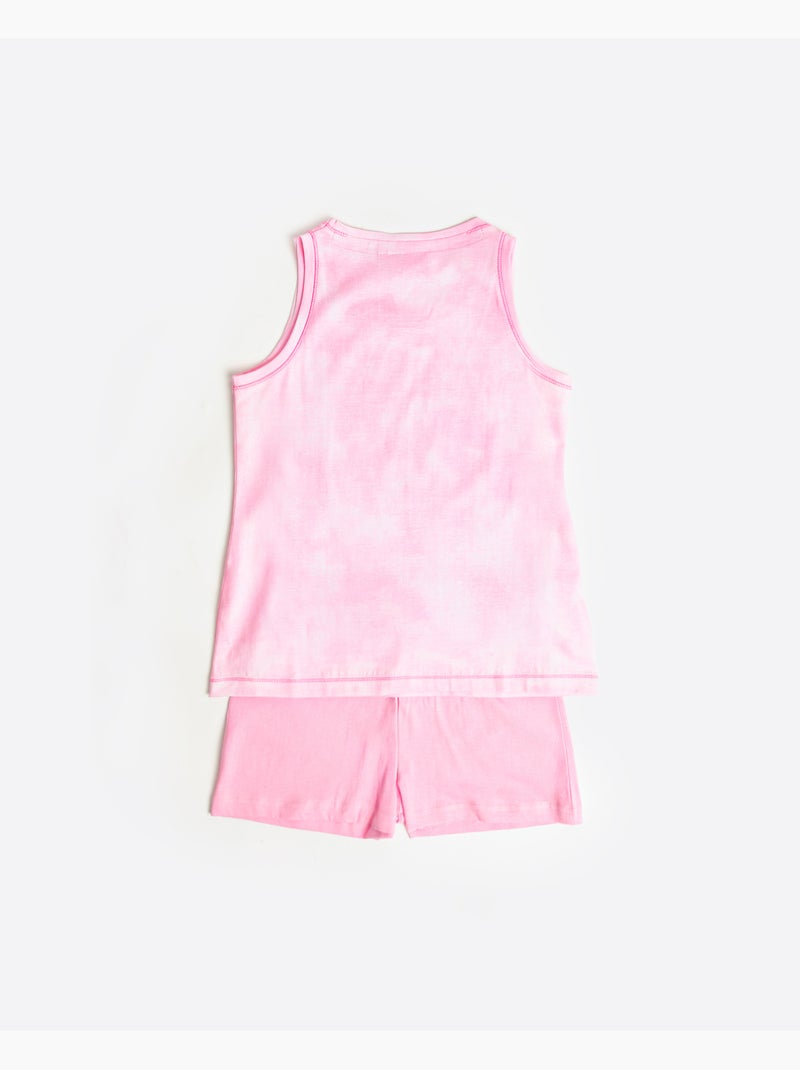 Pyjama sans manches BARBIE Tie & Dye pour fille Rose - Kiabi