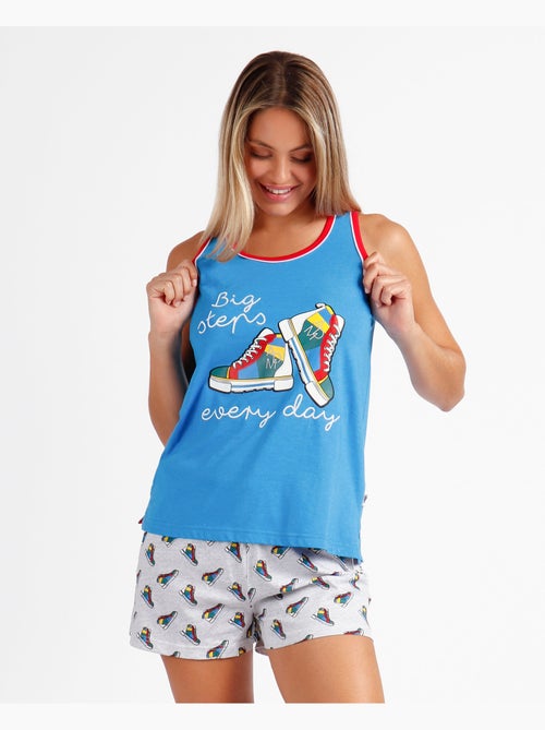 Pyjama sans manches Big Steps pour femme ADMAS - Kiabi Pyjama sans manches Big Steps pour femme ADMAS - Kiabi