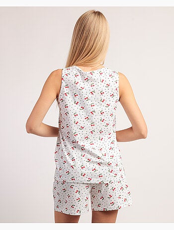Pyjama sans manches cerise pour femme ADMAS