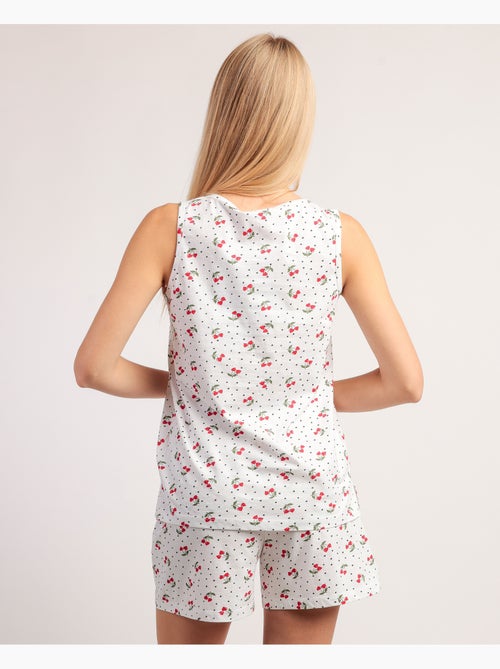 Pyjama sans manches cerise pour femme ADMAS - Kiabi Pyjama sans manches cerise pour femme ADMAS - Kiabi