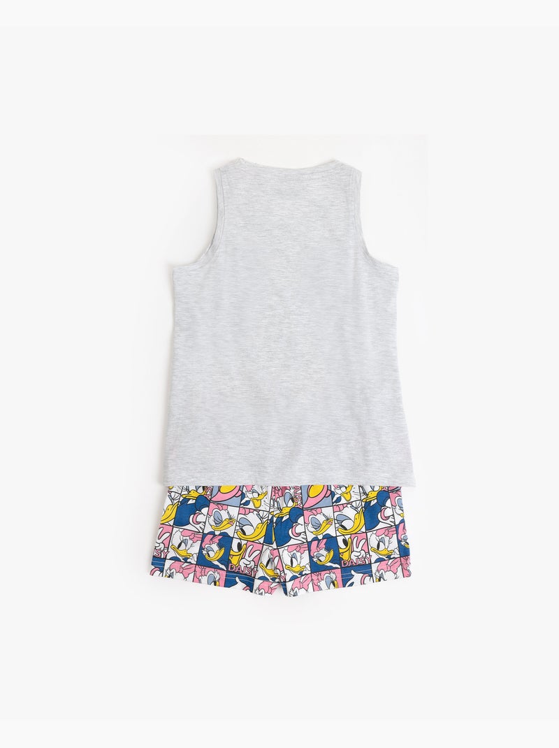 Pyjama sans manches DISNEY Daisy Poses pour filles Gris chiné - Kiabi