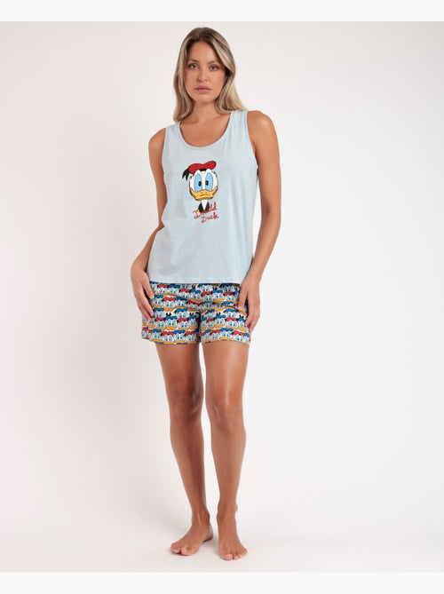 Pyjama sans manches Disney Donald pour femme - Kiabi