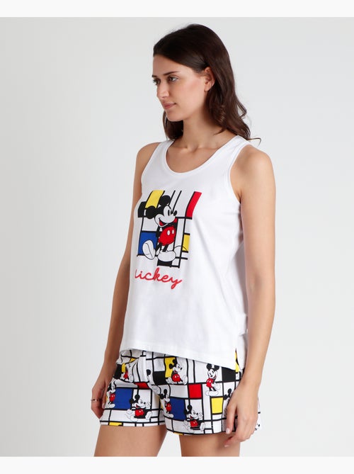 Pyjama sans manches Mickey Mondrian pour femme DISNEY - Kiabi Pyjama sans manches Mickey Mondrian pour femme DISNEY - Kiabi