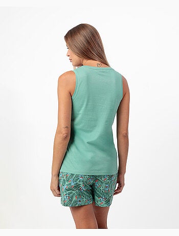 Pyjama sans manches mode vacances pour femme Disney