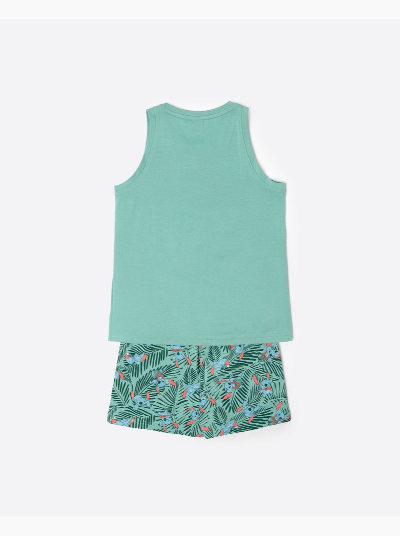 Pyjama sans manches mode vacances pour filles Disney Vert - Kiabi