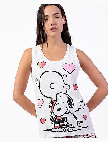 Pyjama sans manches PEANUTS Love Valentines pour femme