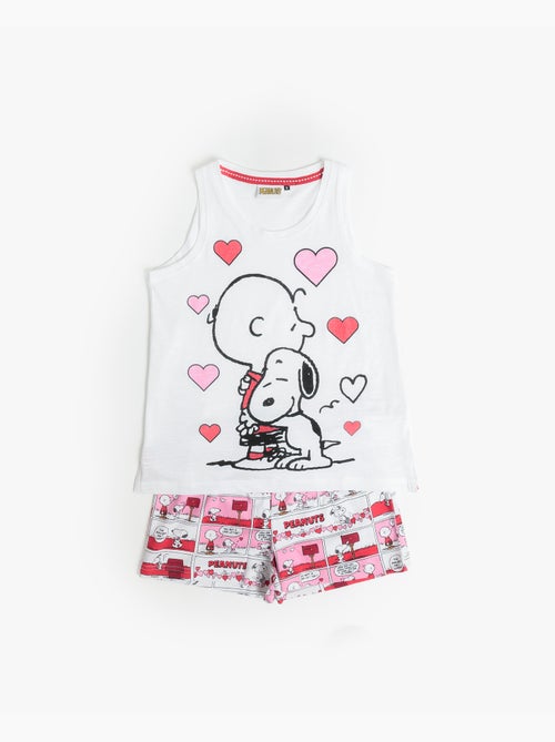 Pyjama sans manches PEANUTS Love Valentines pour filles - Kiabi