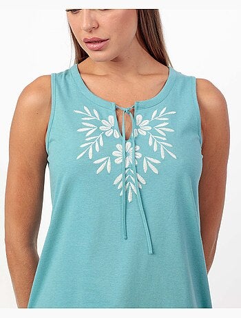 Pyjama sans manches pour femme ADMAS GARDEN, couleur menthe