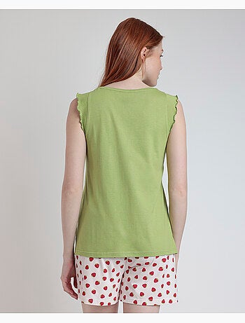 Pyjama sans manches pour femme ADMAS Strawberry Field