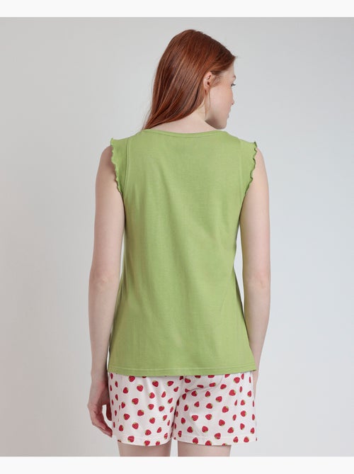 Pyjama sans manches pour femme ADMAS Strawberry Field - Kiabi