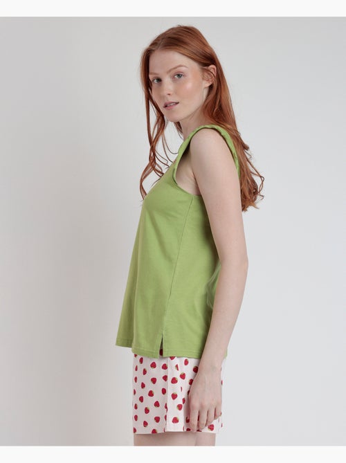 Pyjama sans manches pour femme ADMAS Strawberry Field - Kiabi