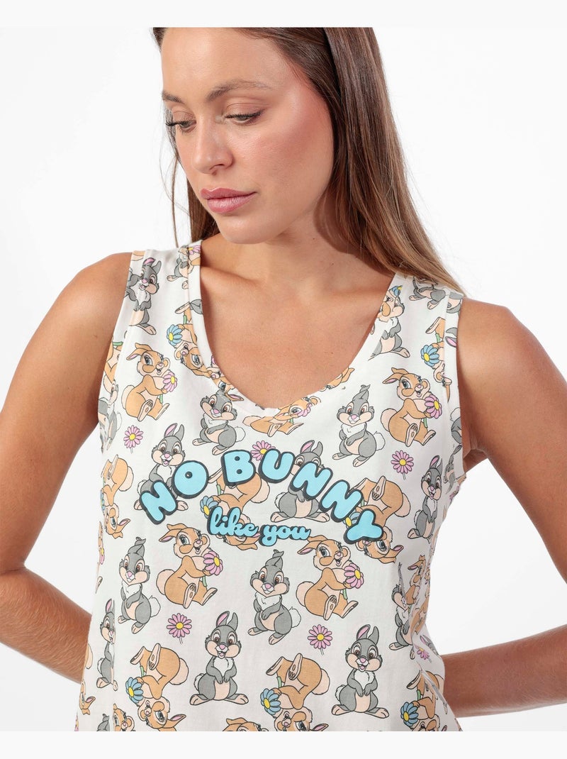 Pyjama sans manches pour femme Disney No Bunny Like You Blanc - Kiabi