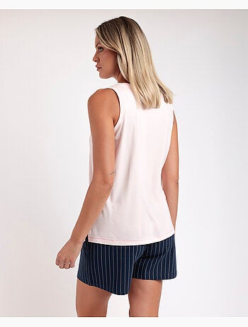 Pyjama sans manches pour femme, motif Loading Energy, RESTEZ À LA MAISON