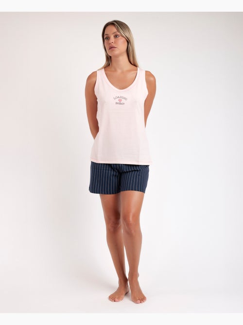 Pyjama sans manches pour femme, motif Loading Energy, RESTEZ À LA MAISON - Kiabi Pyjama sans manches pour femme, motif Loading Energy, RESTEZ À LA MAISON - Kiabi