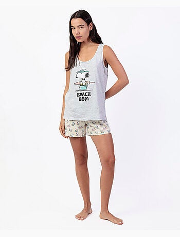 Pyjama sans manches pour femme PEANUTS Summer Break