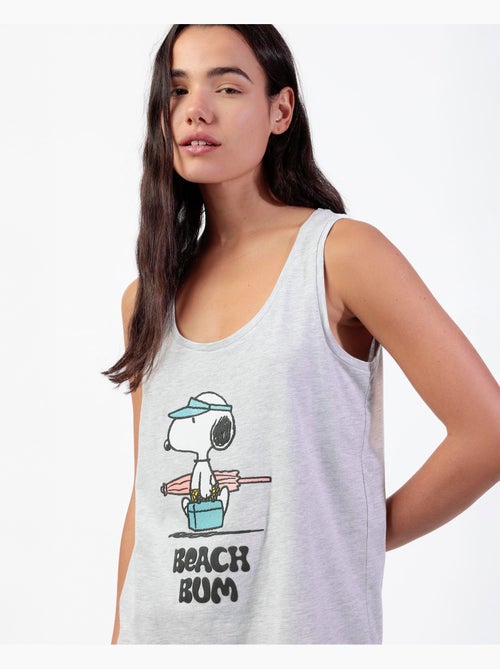 Pyjama sans manches pour femme PEANUTS Summer Break - Kiabi Pyjama sans manches pour femme PEANUTS Summer Break - Kiabi