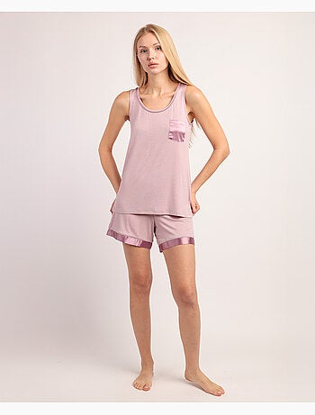 Pyjama sans manches Soft Dreams pour femme ADMAS CLASSIC