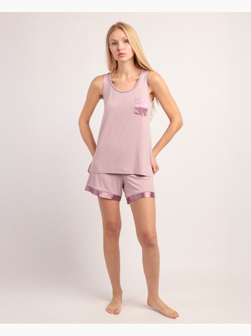 Pyjama sans manches Soft Dreams pour femme ADMAS CLASSIC - Kiabi Pyjama sans manches Soft Dreams pour femme ADMAS CLASSIC - Kiabi