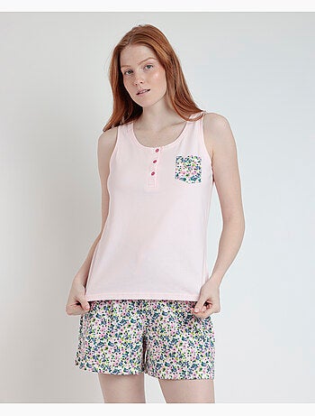 Pyjama sans manches Sweet Garden pour femme ADMAS