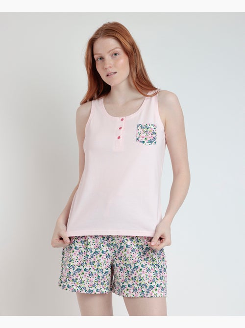 Pyjama sans manches Sweet Garden pour femme ADMAS - Kiabi Pyjama sans manches Sweet Garden pour femme ADMAS - Kiabi