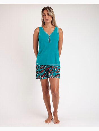 Pyjama sans manches Wild Safari pour femme ADMAS
