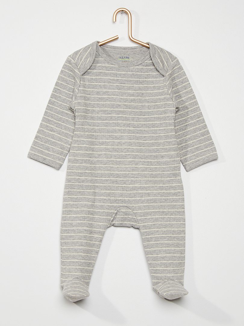 Pyjama sans pressions gris - Kiabi