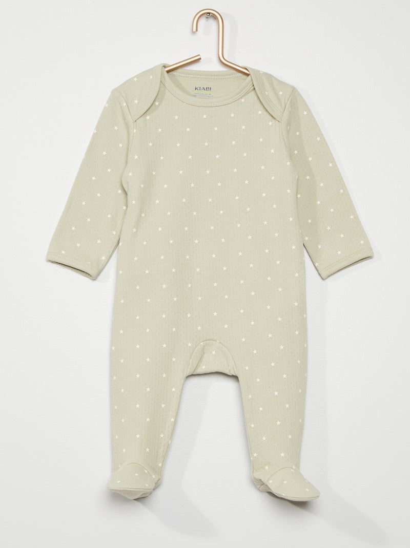 Pyjama sans pressions vert - Kiabi