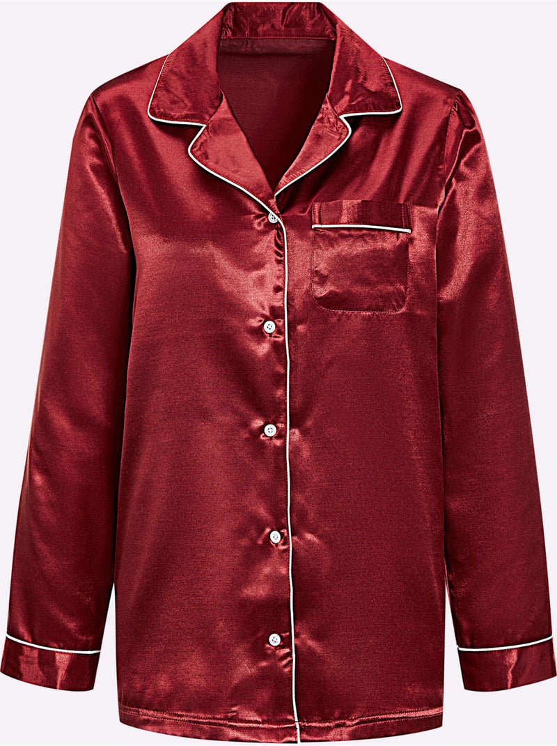 Pyjama Satin - Taille Standard - Witt Cerise - Kiabi