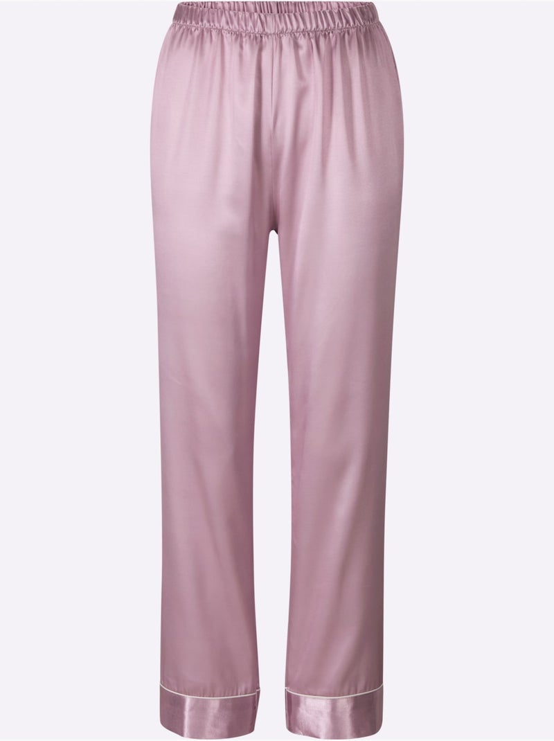 Pyjama Satin - Taille Standard - Witt Mauve - Kiabi