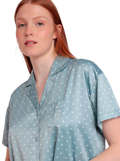 Pyjama satin short chemise Dots Lace - Kiabi