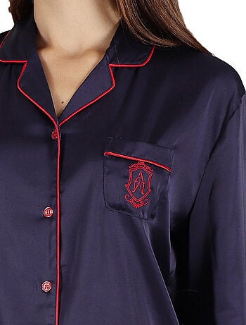 Pyjama satin tenue d'intérieur chemise et pantalon Classic