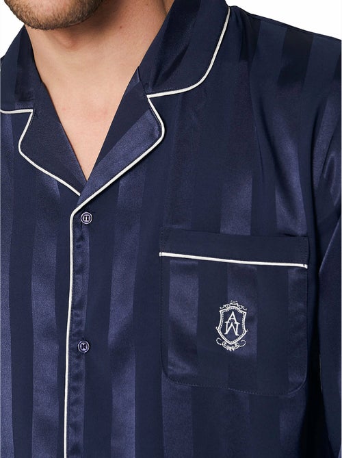 Pyjama satin tenue d'intérieur chemise et pantalon Stripes - Kiabi Pyjama satin tenue d'intérieur chemise et pantalon Stripes - Kiabi