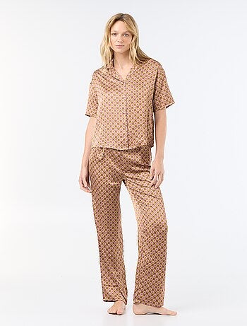 Pyjama satiné imprimé