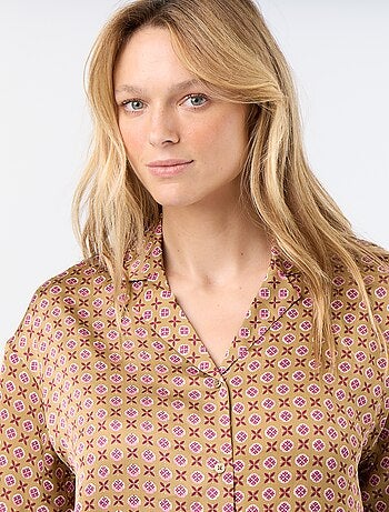 Pyjama satiné imprimé